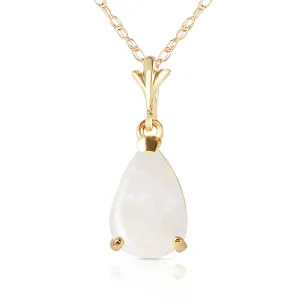 0.77 Carat 14K Solid Yellow Gold Necklace Natural Opal