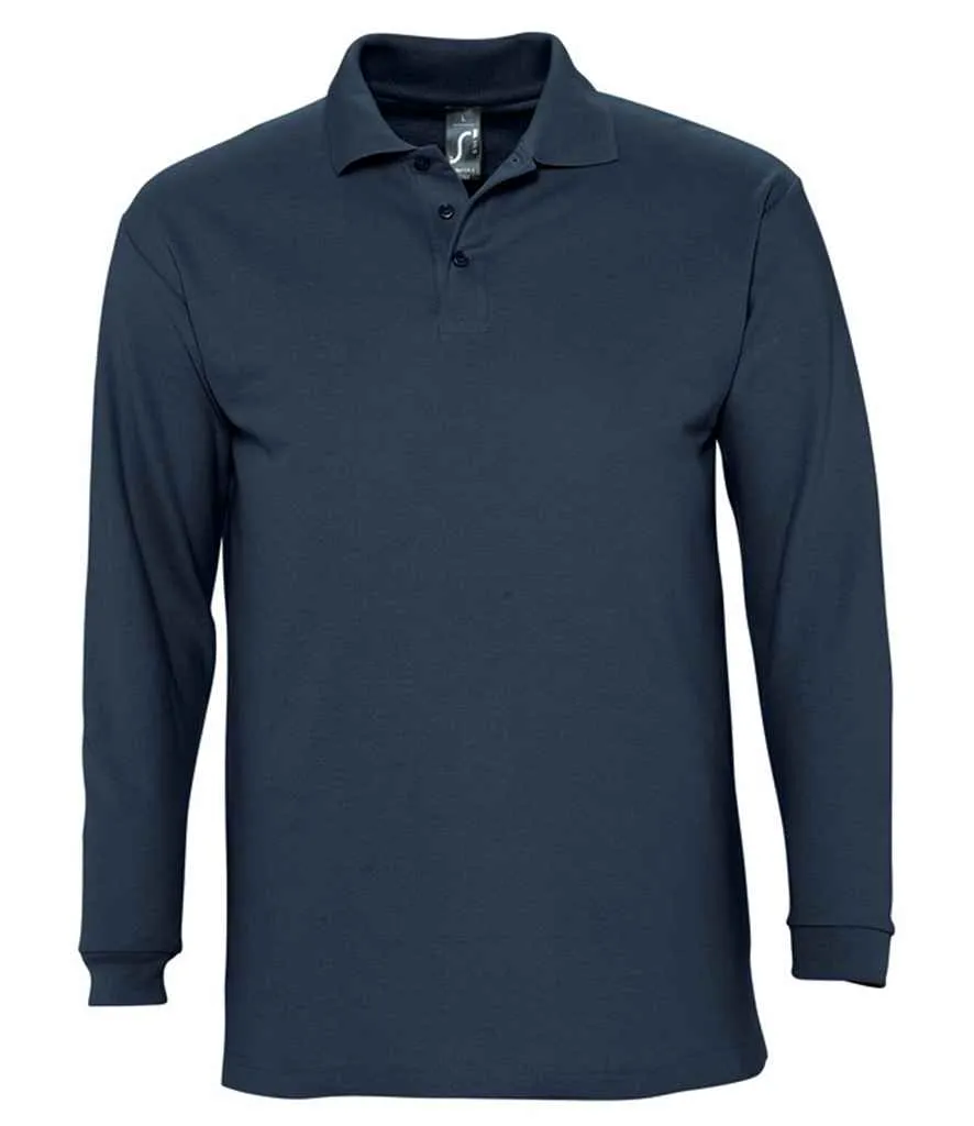 11353 - SOL'S Winter II Long Sleeve Cotton Piqué Polo Shirt