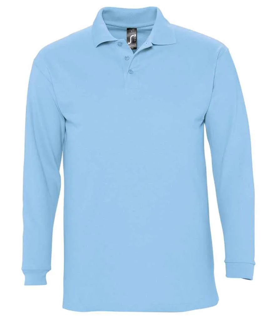 11353 - SOL'S Winter II Long Sleeve Cotton Piqué Polo Shirt