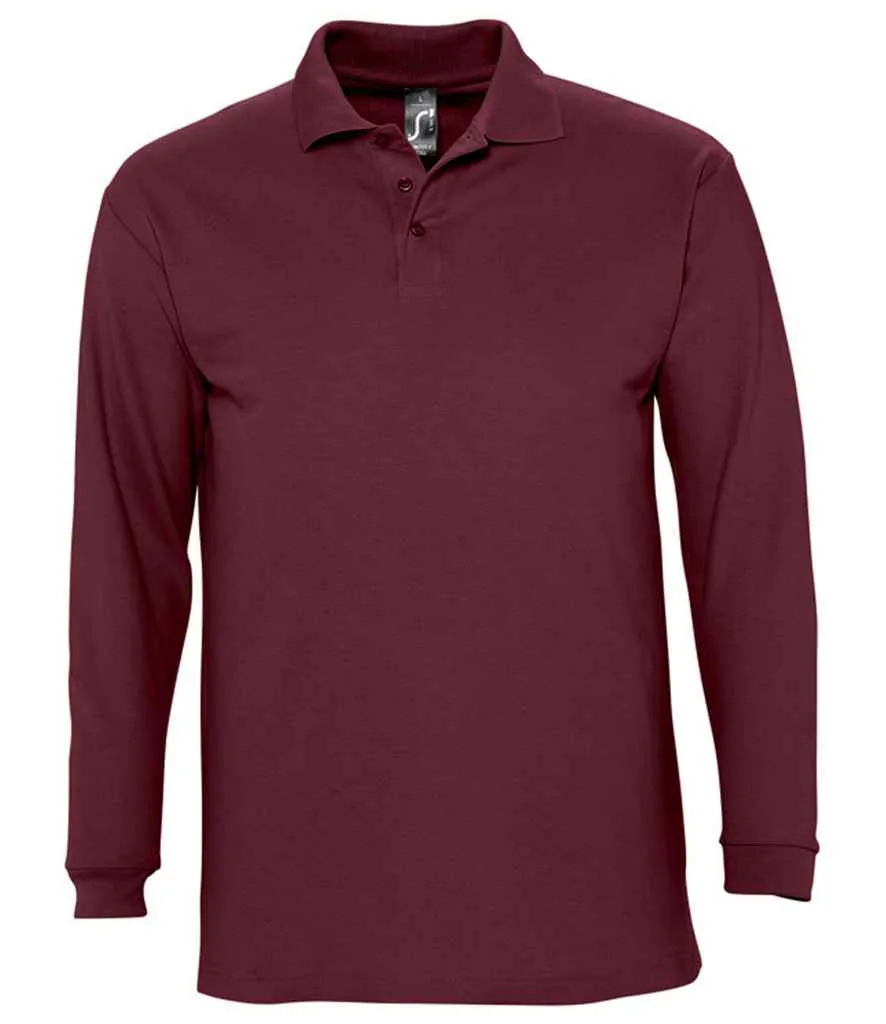 11353 - SOL'S Winter II Long Sleeve Cotton Piqué Polo Shirt