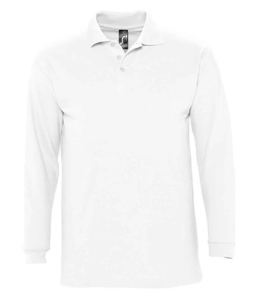 11353 - SOL'S Winter II Long Sleeve Cotton Piqué Polo Shirt