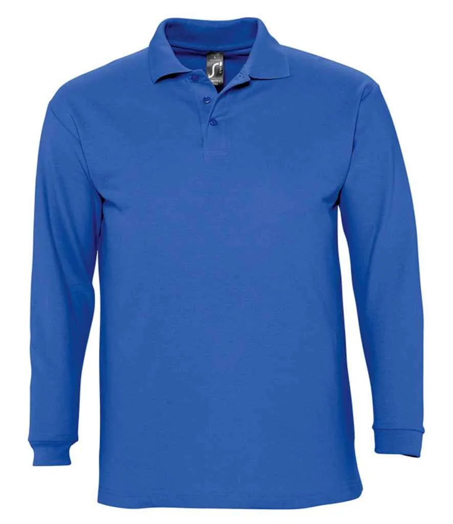 11353 - SOL'S Winter II Long Sleeve Cotton Piqué Polo Shirt