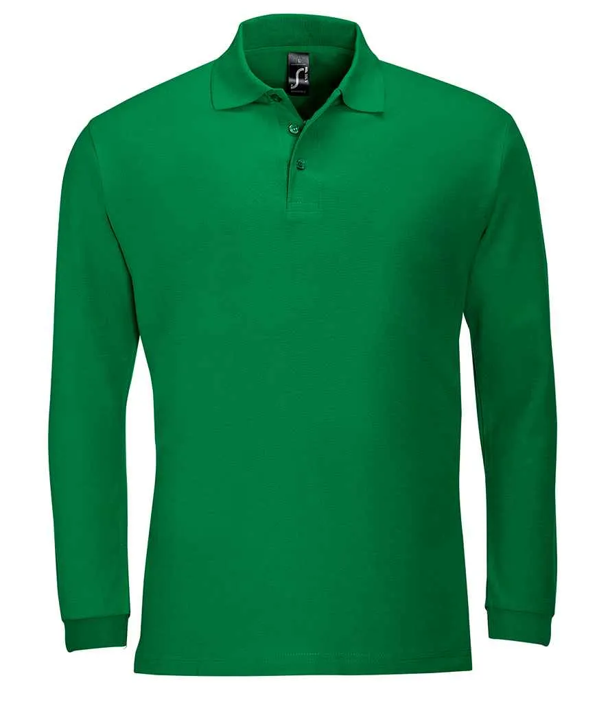 11353 - SOL'S Winter II Long Sleeve Cotton Piqué Polo Shirt