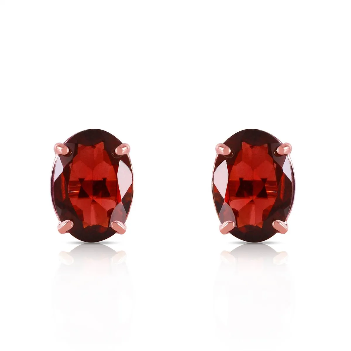 1.8 Carat 14K Solid Rose Gold Panache Garnet Stud Earrings