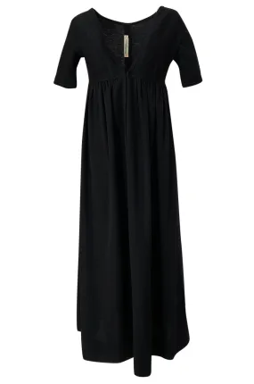 1960s Rudi Gernreich for Harmon Knits Deep Front Plunge Black Dress