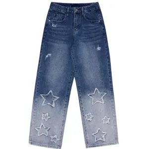 1984 Gradient Jeans Fringed Stars