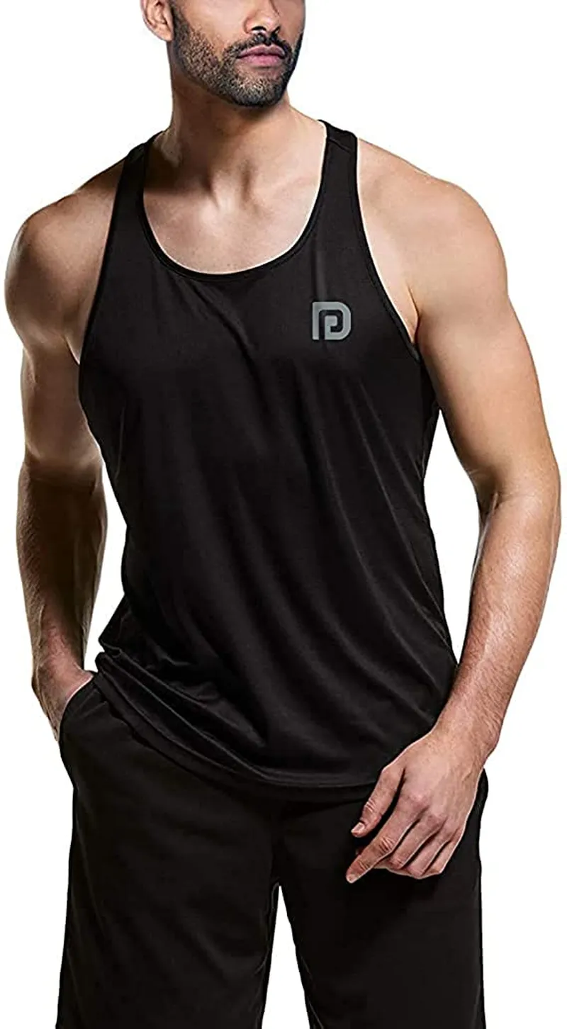 3 Pack Men's Muscle Shirts Dri Fit Gym Workout