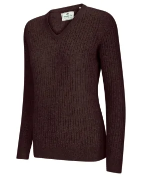 30% OFF - HOGGS OF FIFE - Lauder Cable Pullover - Women's - Redwood - Size: XS 8/10