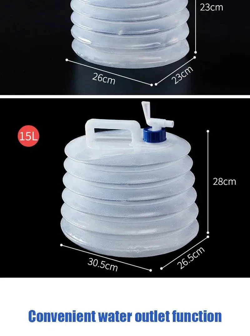 5-15L Capacity Car Collapsible Outdoor Water Bucket Portable Driving Water Tank Container Faucet Ведро For Camping Picnic H