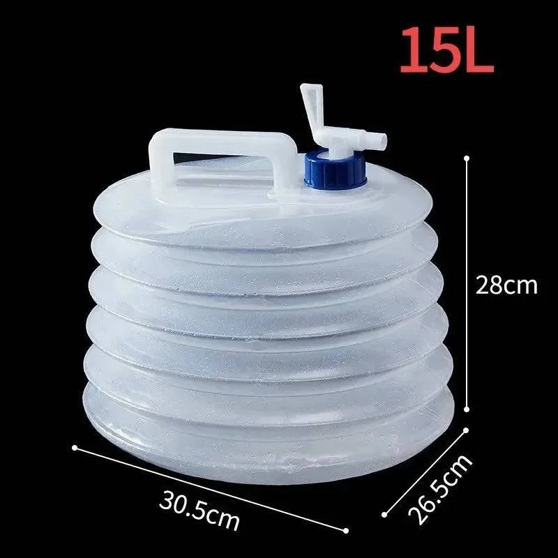 5-15L Capacity Car Collapsible Outdoor Water Bucket Portable Driving Water Tank Container Faucet Ведро For Camping Picnic H