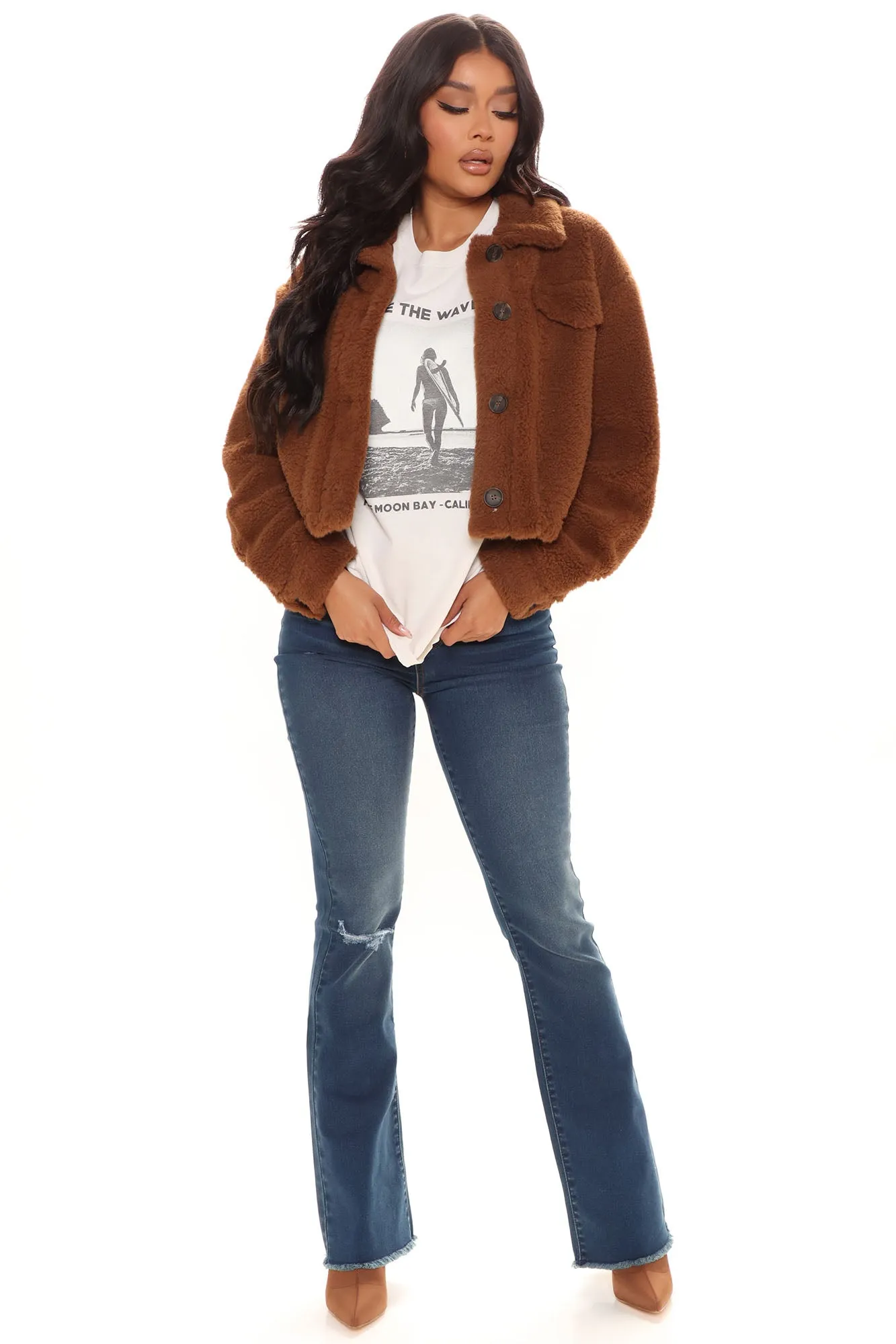 A Little Warmer Faux Fur Jacket - Chocolate