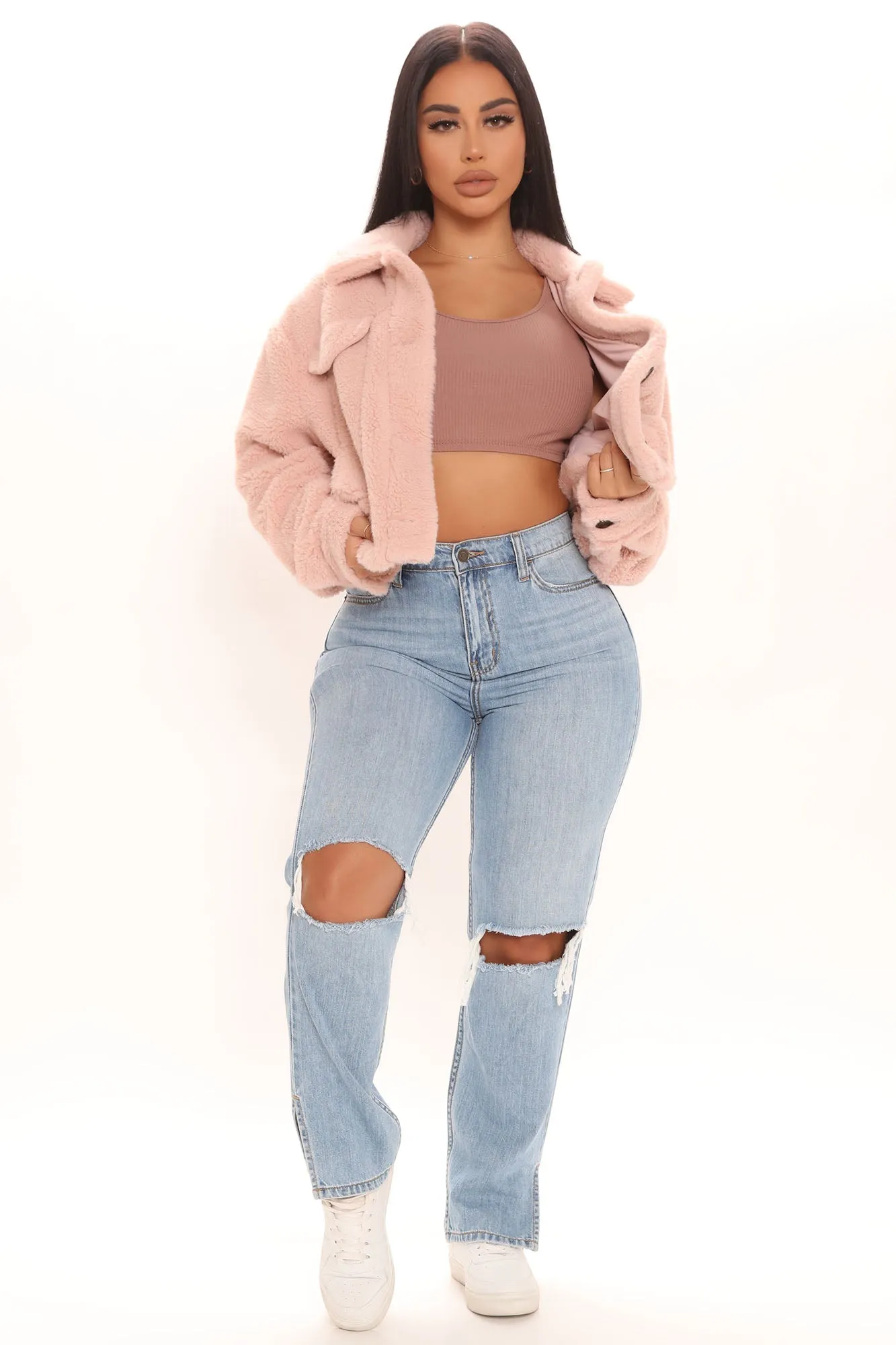 A Little Warmer Faux Fur Jacket - Mauve