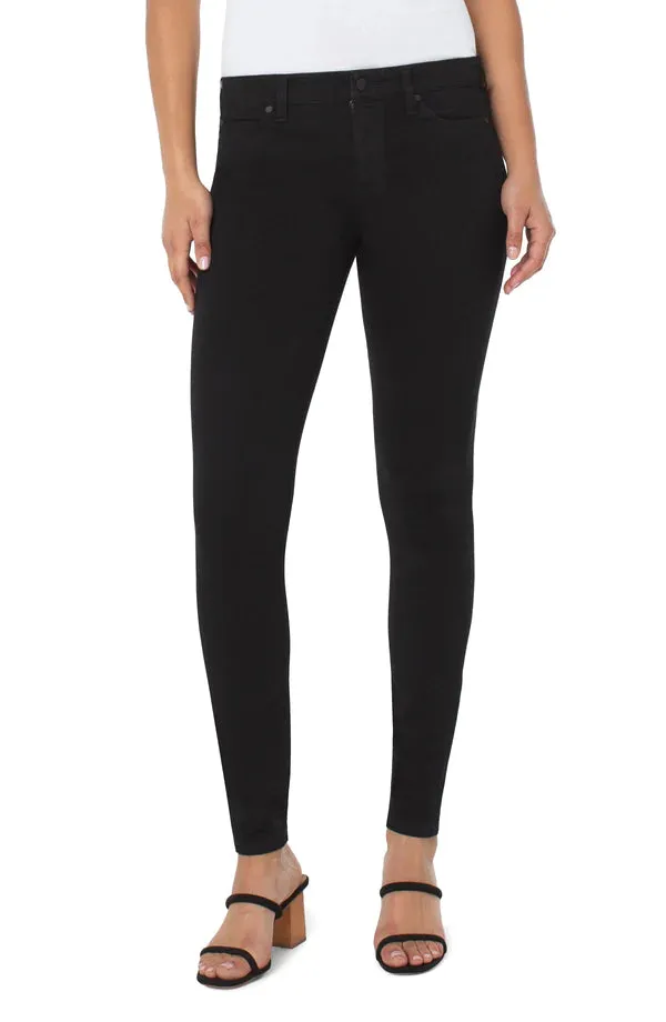 ABBY ANKLE SKINNY MID RISE BLACK JEAN