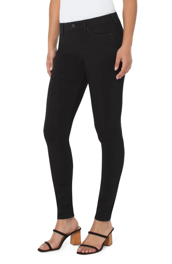 ABBY ANKLE SKINNY MID RISE BLACK JEAN