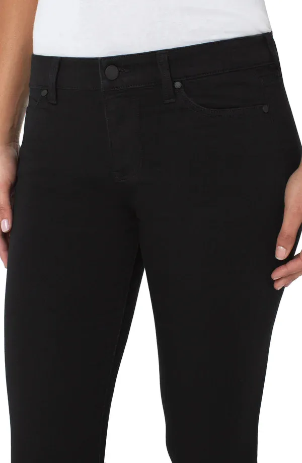 ABBY ANKLE SKINNY MID RISE BLACK JEAN