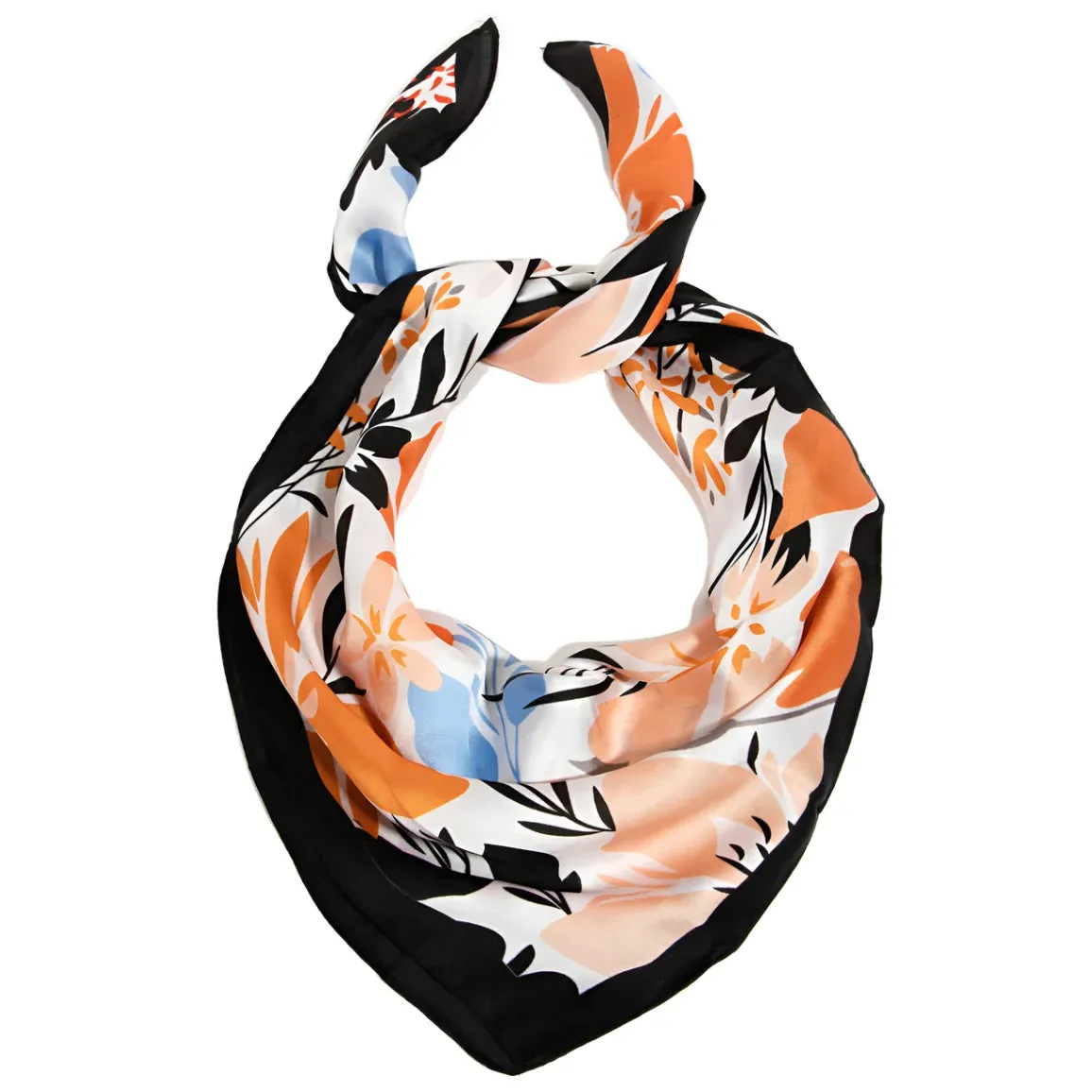 Abstract Floral Print Scarf