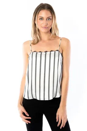 Acrobat Silk Stripes Cami Black