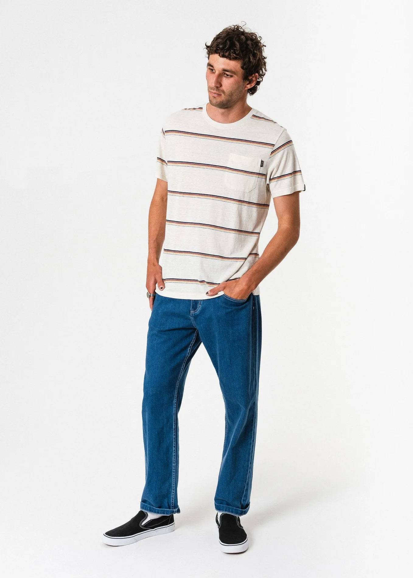 Afends Mens Wanderer - Hemp Standard Fit Pocket Tee