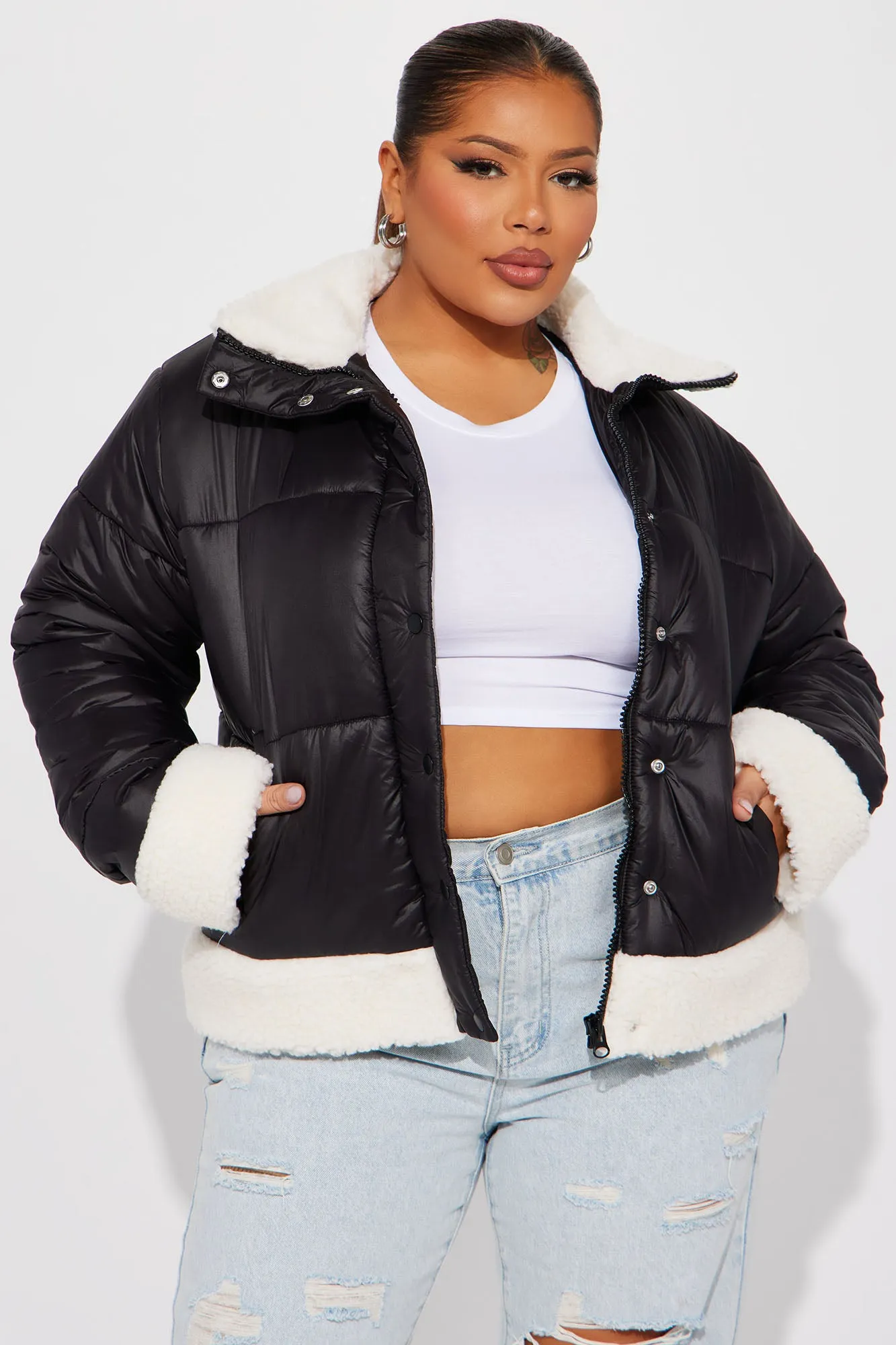 Ain't No Other Puffer Jacket - Black