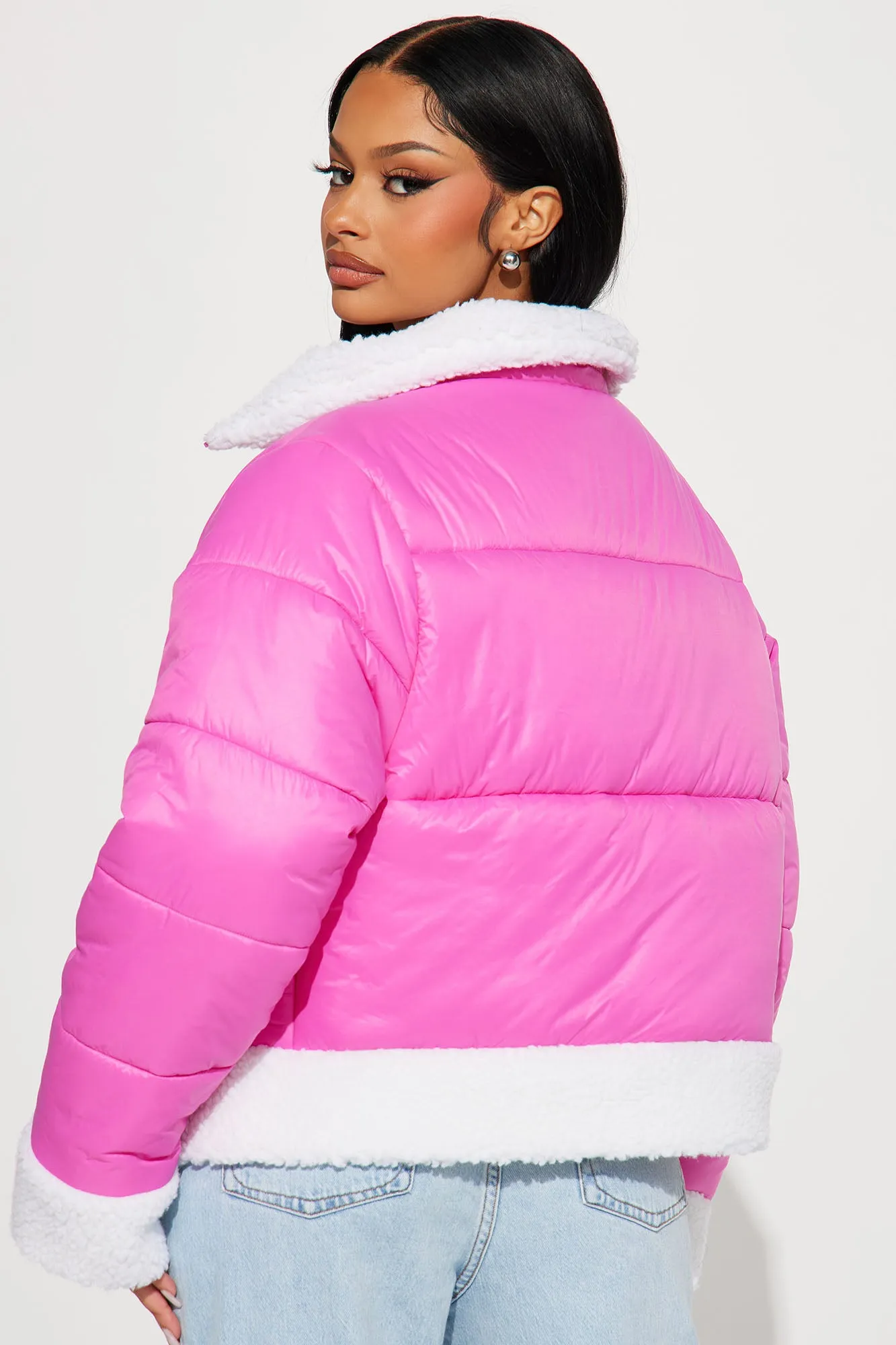 Ain't No Other Puffer Jacket - Fuchsia