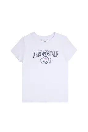 Aéropostale Crest Rose Embroidered Classic Tee