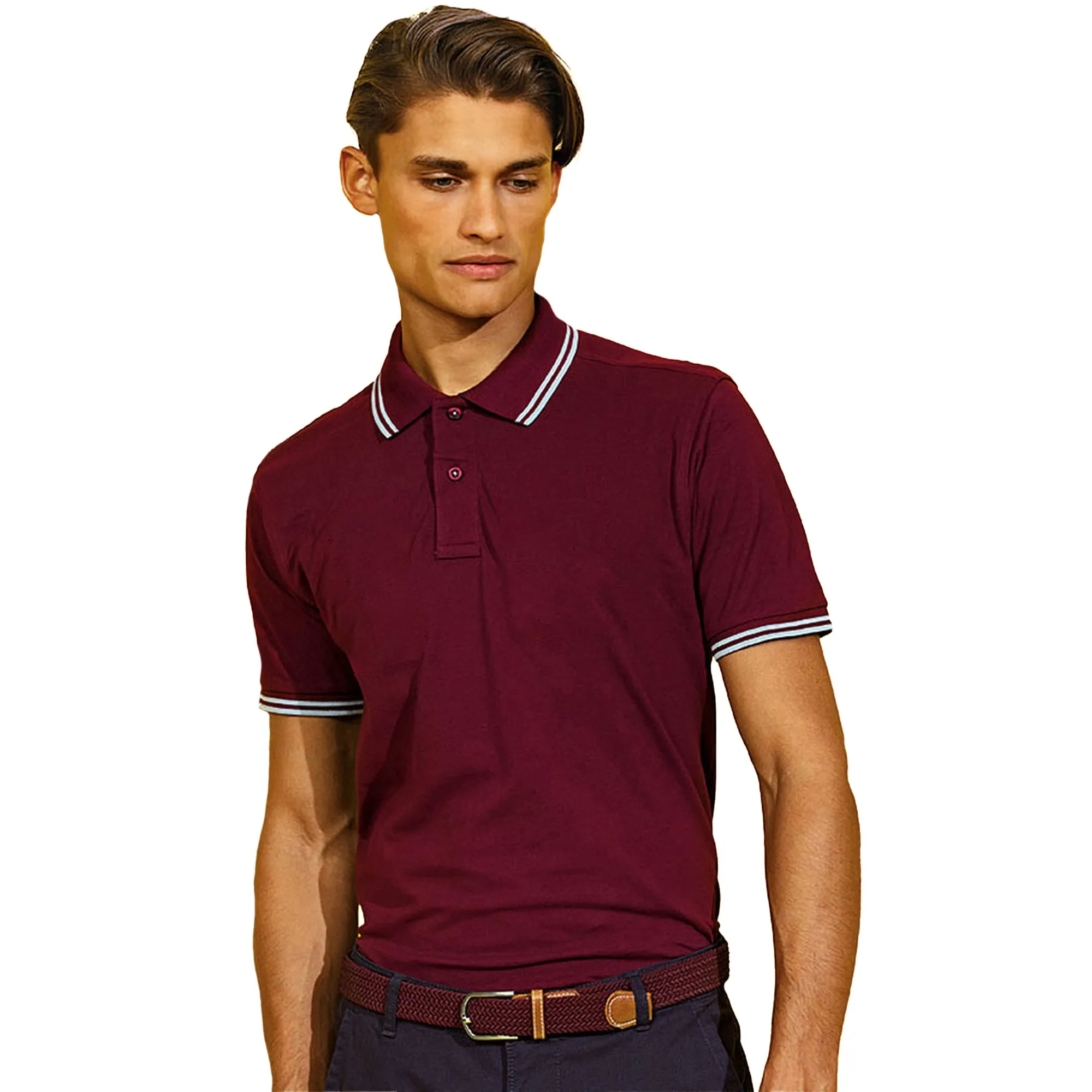 Asquith & Fox Mens Classic Fit Tipped Polo Shirt