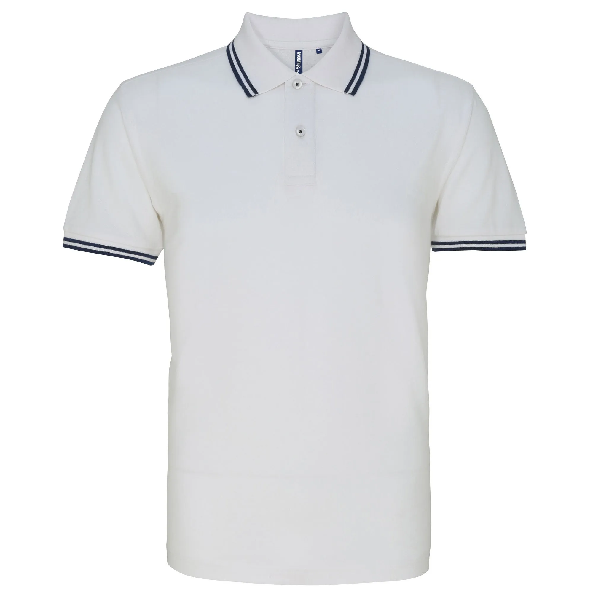 Asquith & Fox Mens Classic Fit Tipped Polo Shirt