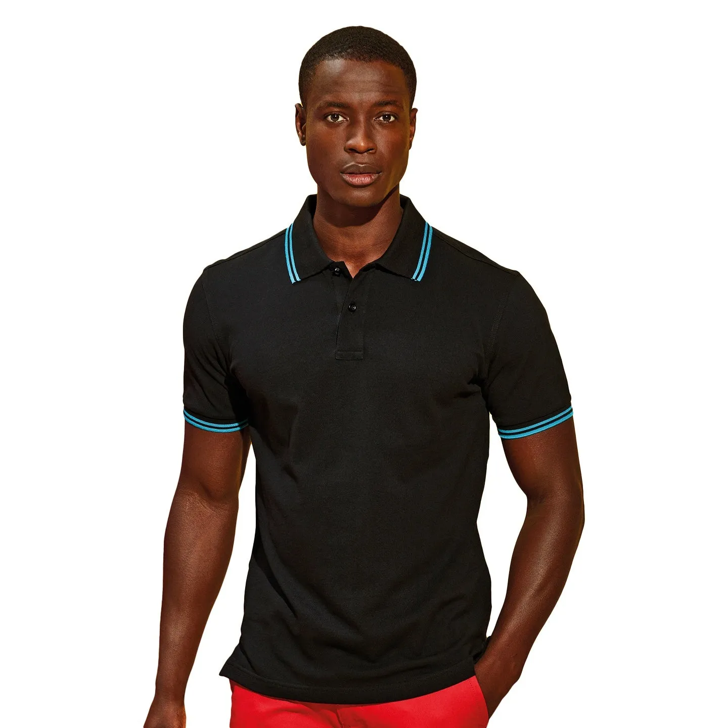 Asquith & Fox |  Mens Classic Fit Tipped Polo Shirt