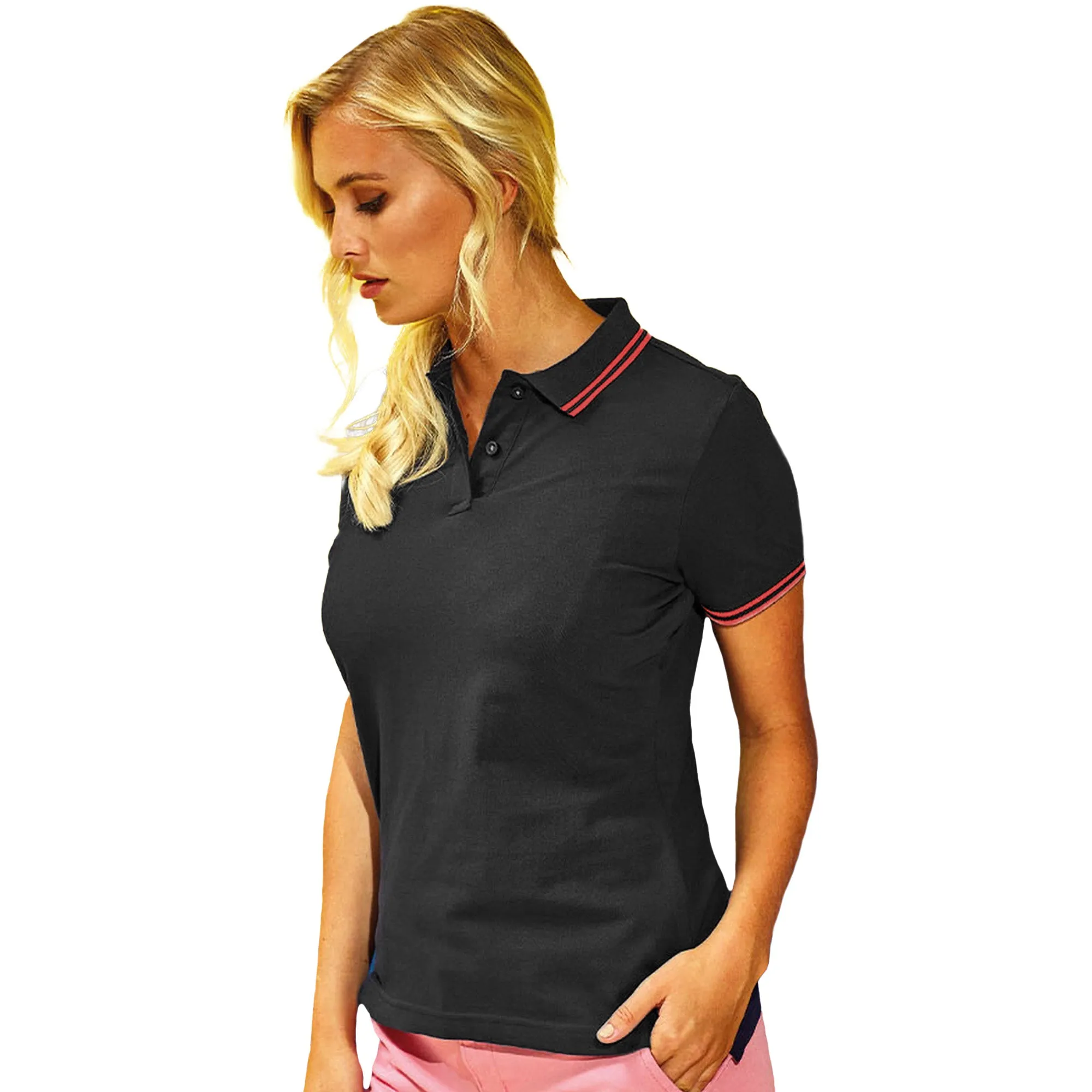 Asquith & Fox Womens/Ladies Classic Fit Tipped Polo