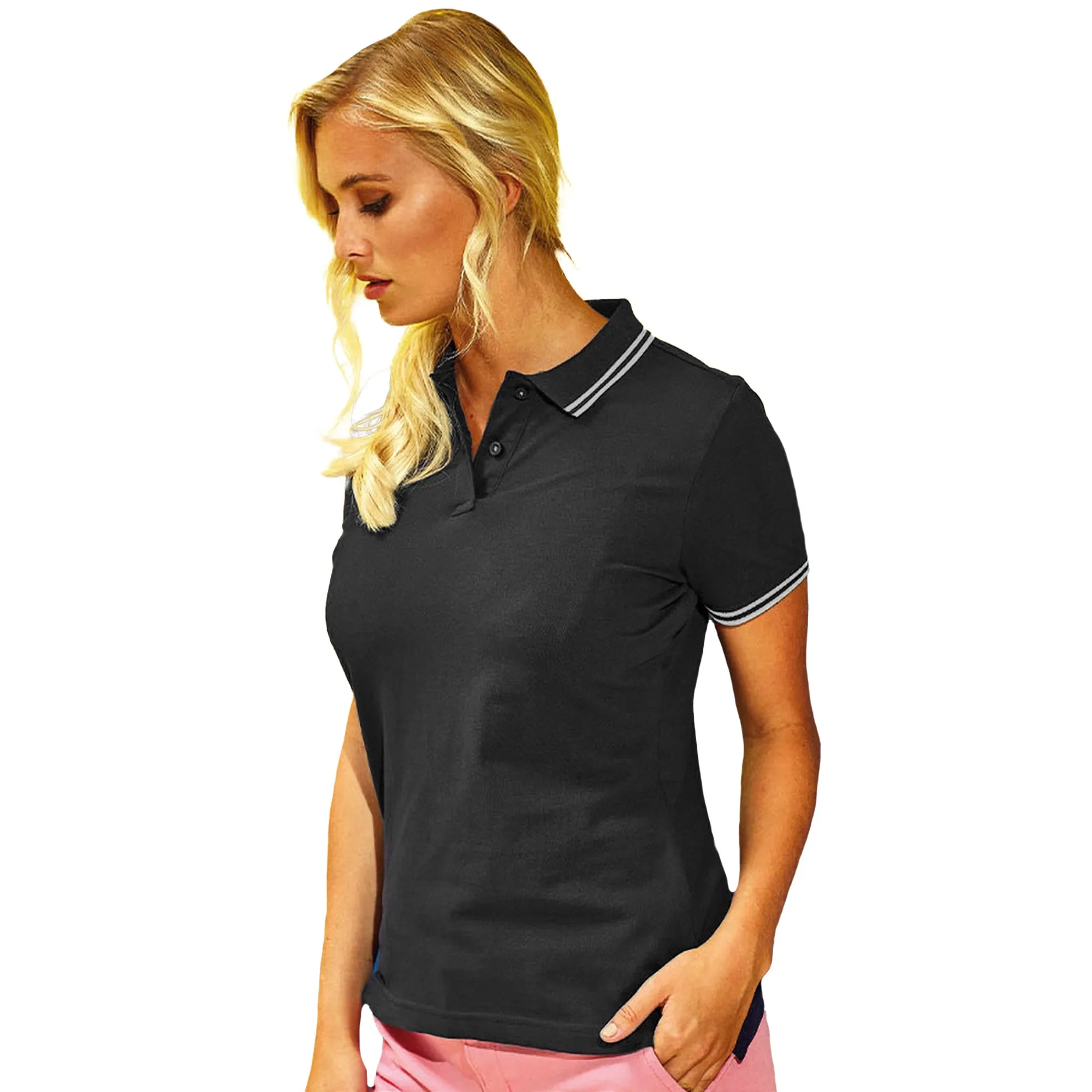 Asquith & Fox Womens/Ladies Classic Fit Tipped Polo