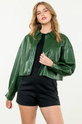 Asta Cropped Leather Jacket