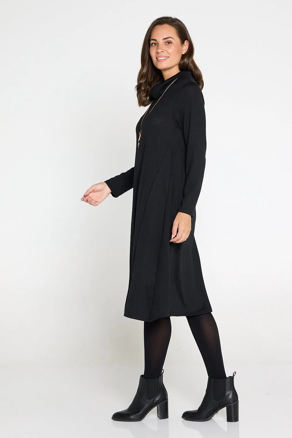 Astrid Tunic Dress - Black