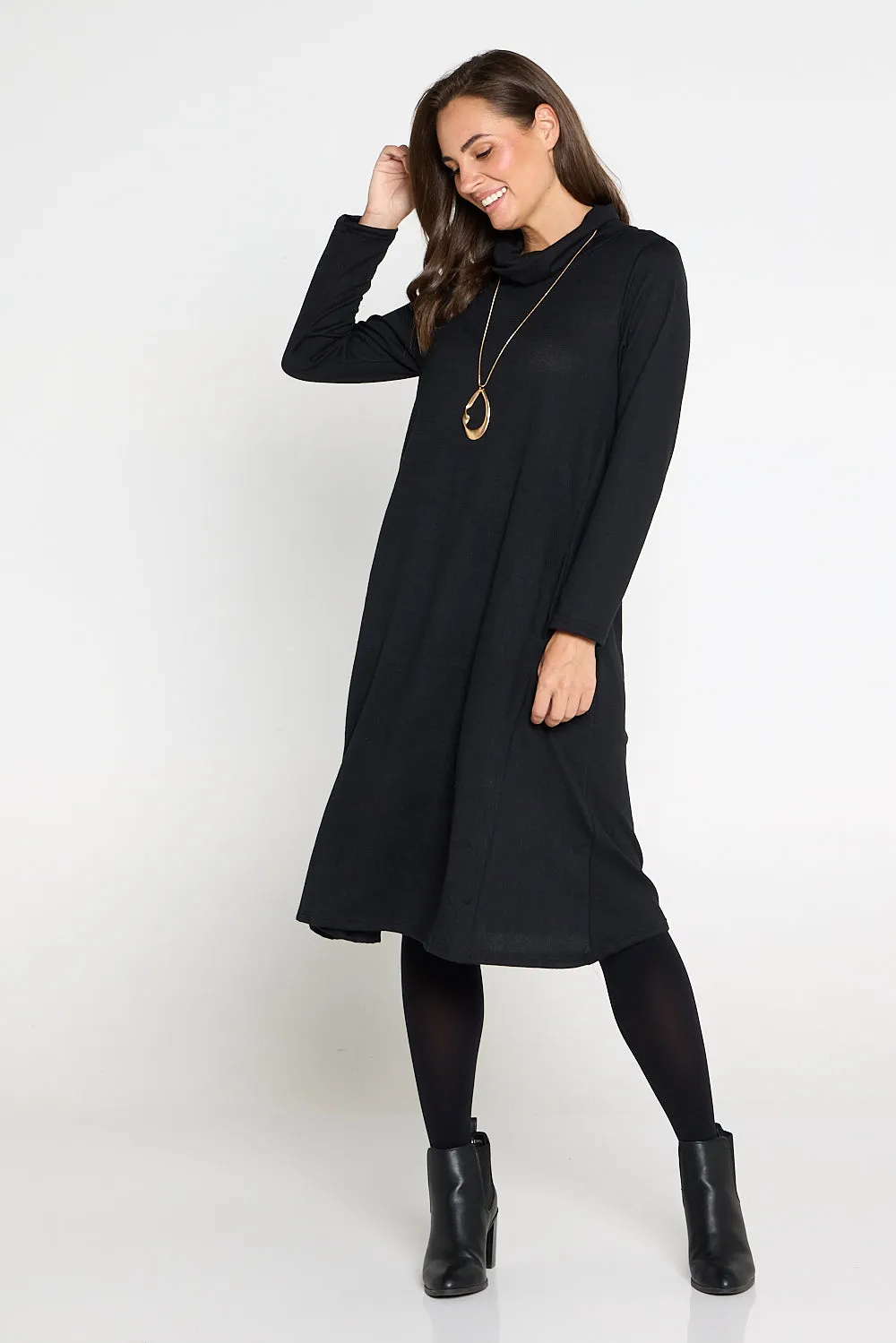 Astrid Tunic Dress - Black