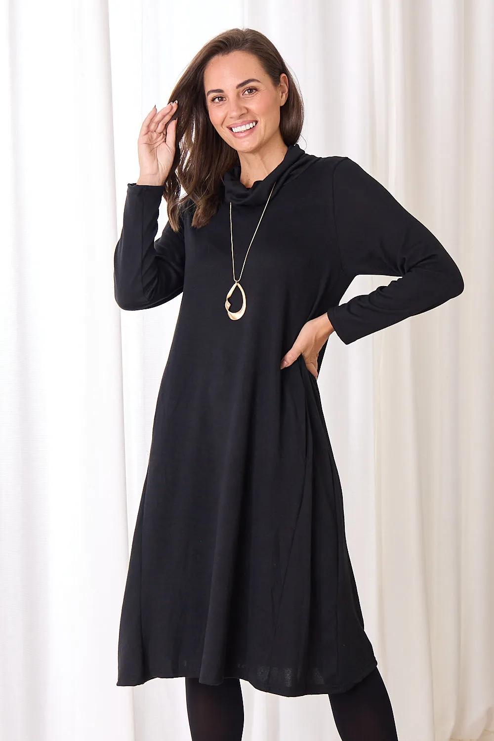 Astrid Tunic Dress - Black