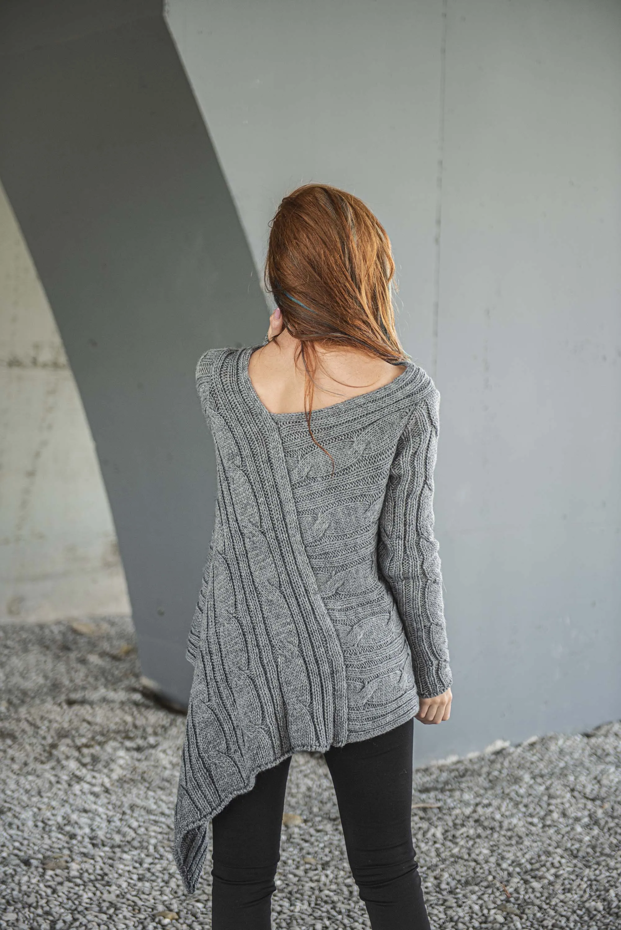 Asymmetric Knit Sweater