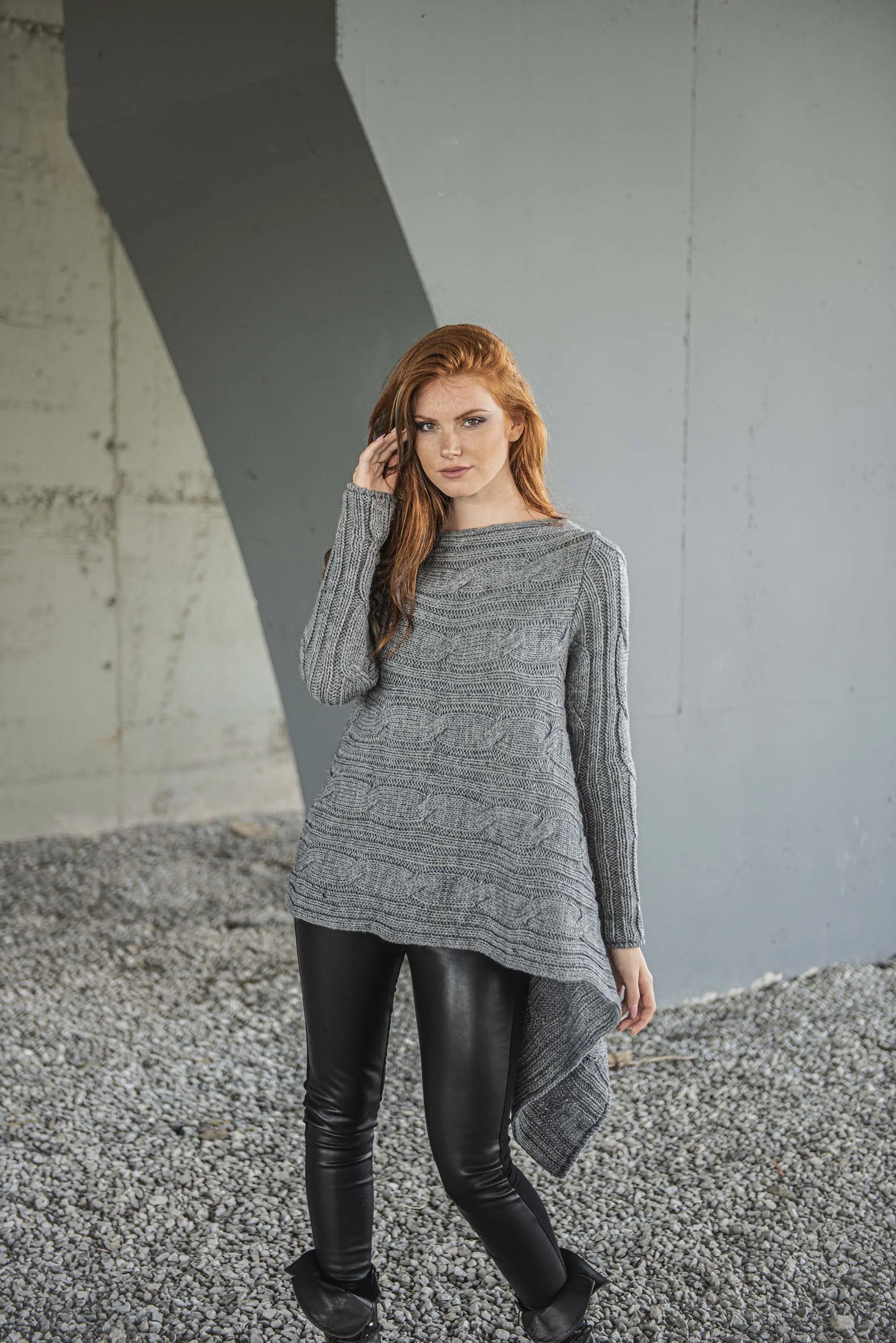 Asymmetric Knit Sweater