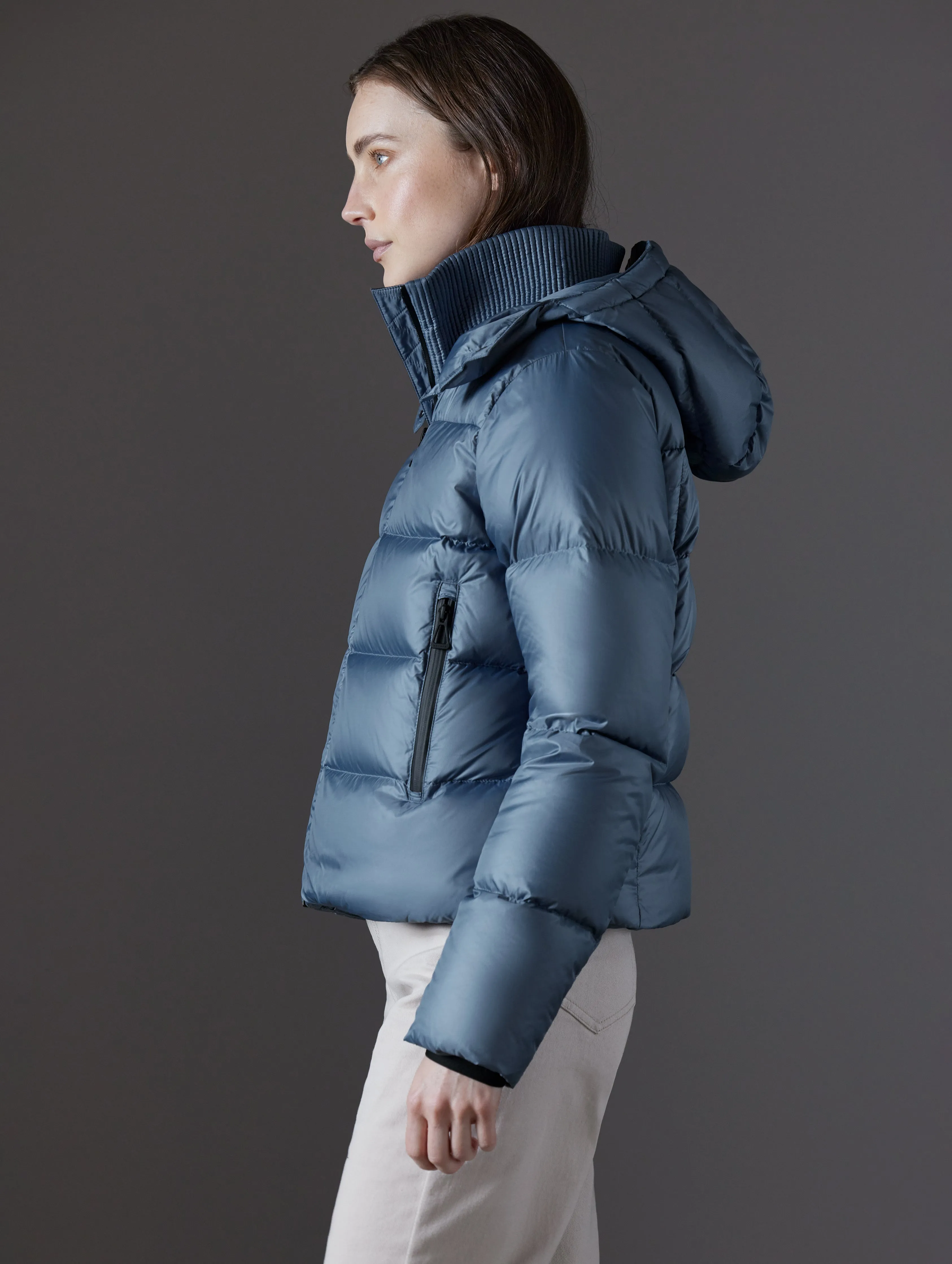 Aura Puffer Jacket - Portal Blue