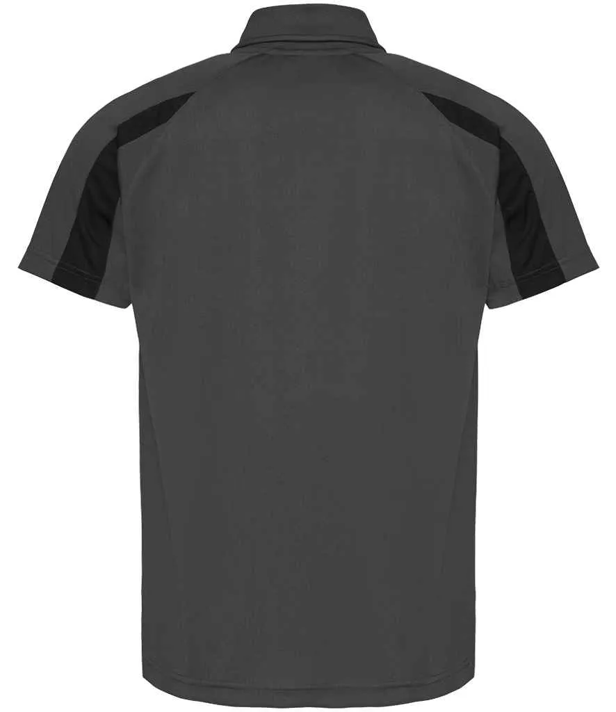 AWDis Cool Contrast Polo Shirt | Charcoal/Jet Black