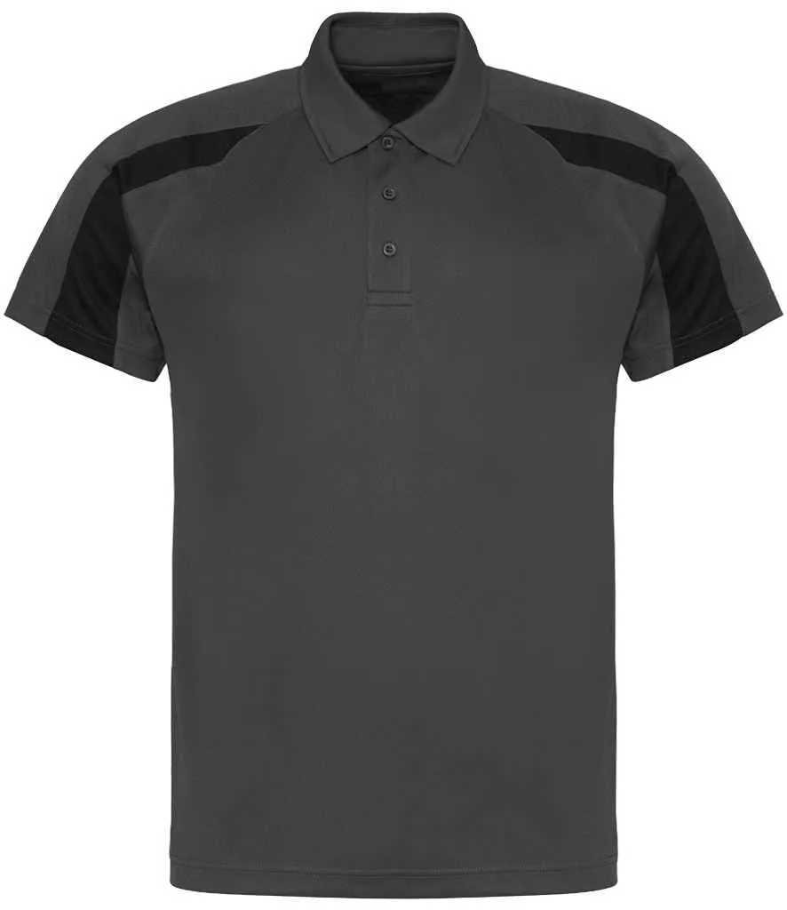 AWDis Cool Contrast Polo Shirt | Charcoal/Jet Black