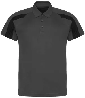 AWDis Cool Contrast Polo Shirt | Charcoal/Jet Black