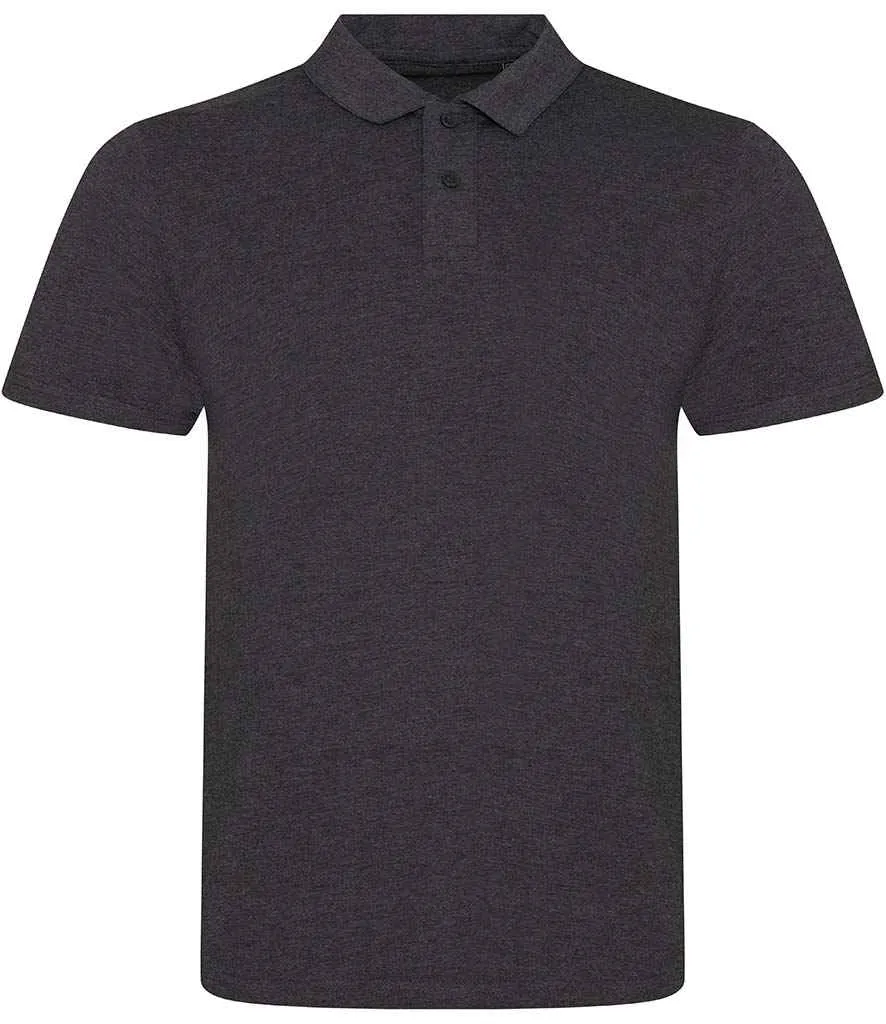 AWDis Tri-Blend Polo Shirt | Heather Charcoal