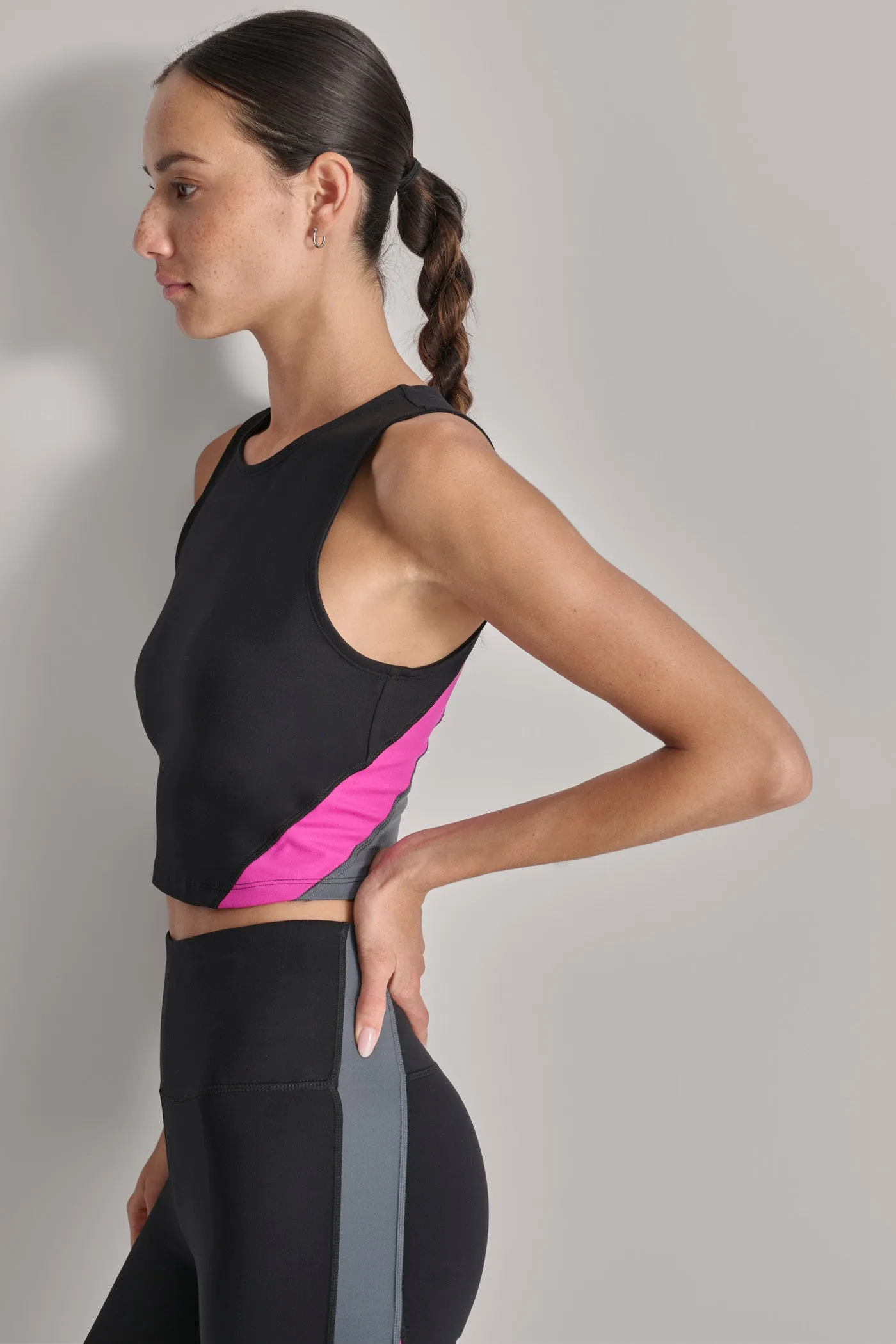 BALANCE COMPRESSION COLORBLOCK CROP TANK