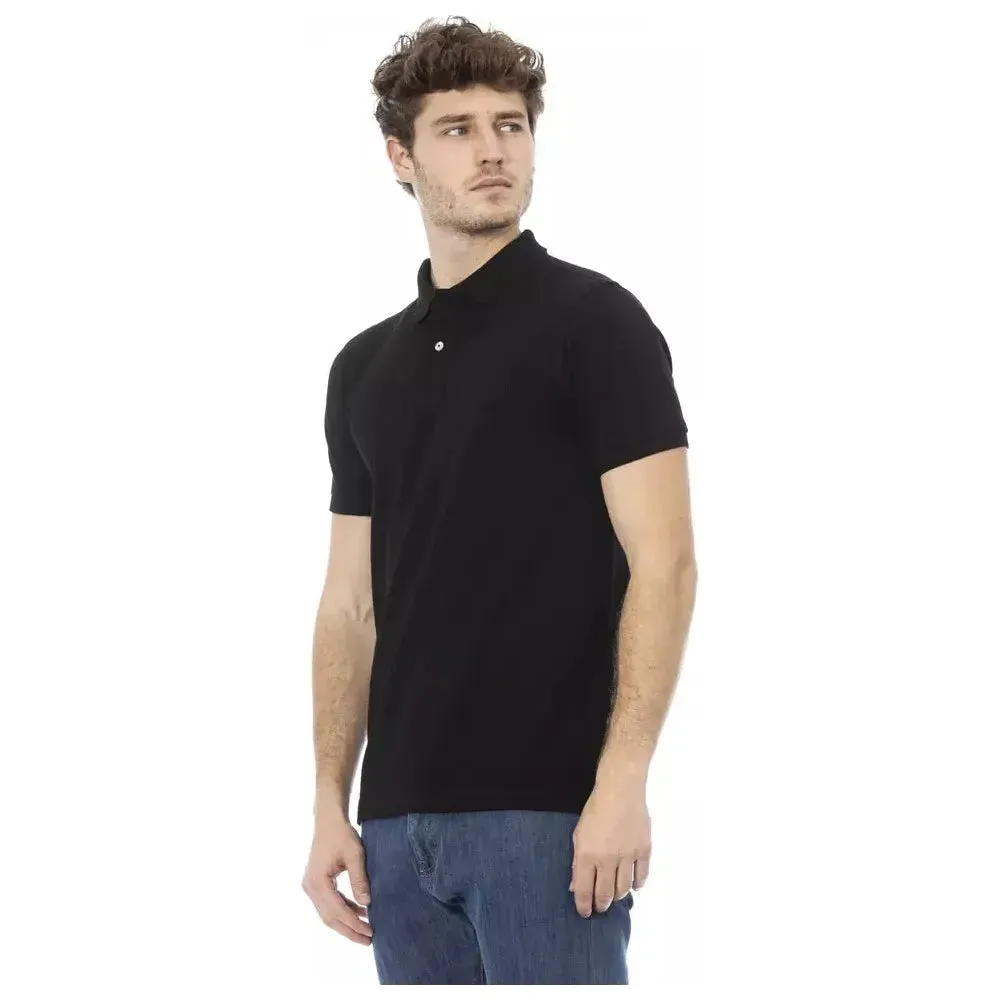 Baldinini Trend Black Cotton Men Polo