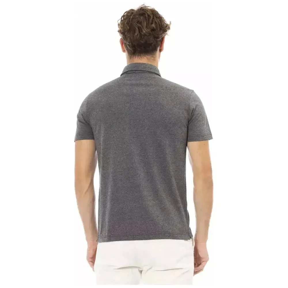 Baldinini Trend Gray Cotton Men Polo