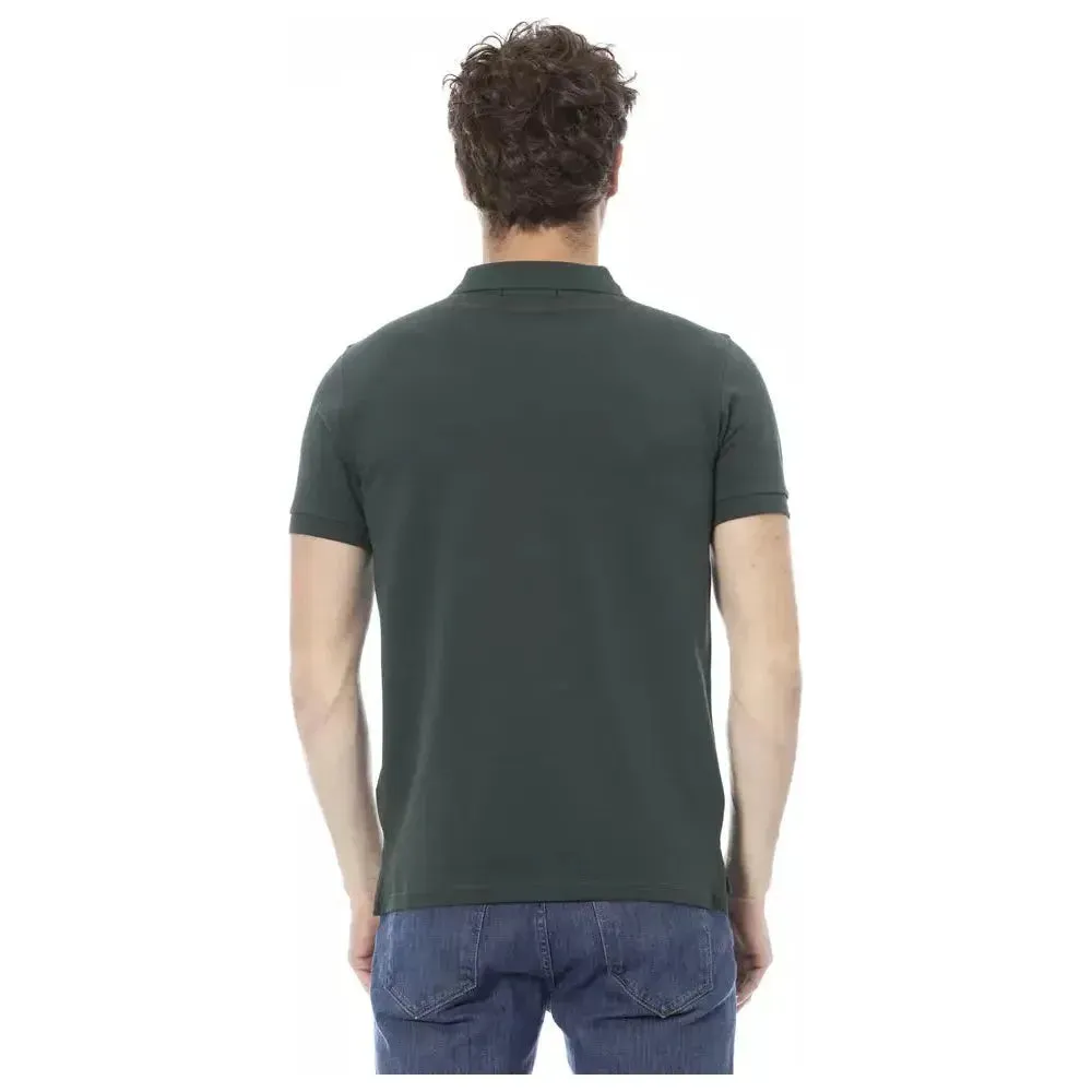 Baldinini Trend Green Cotton Men Polo