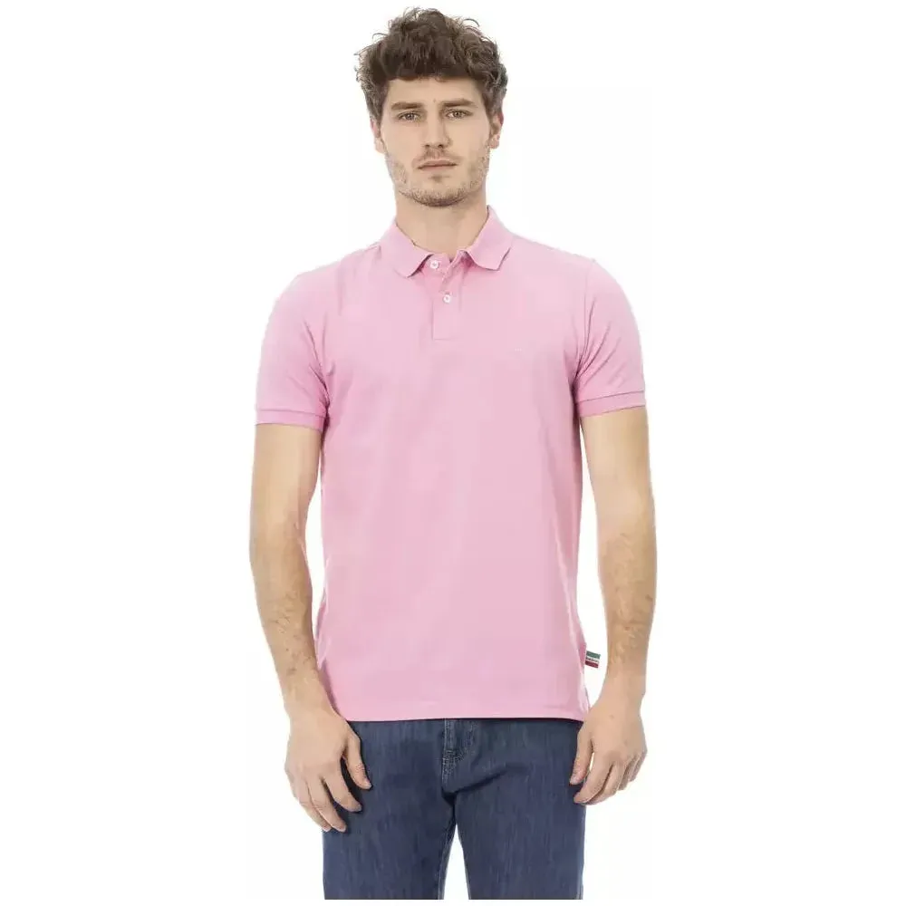 Baldinini Trend Pink Cotton Men Polo