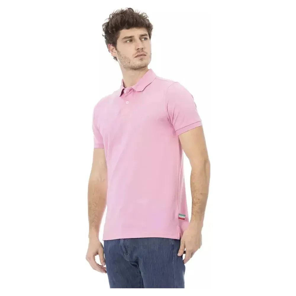 Baldinini Trend Pink Cotton Men Polo