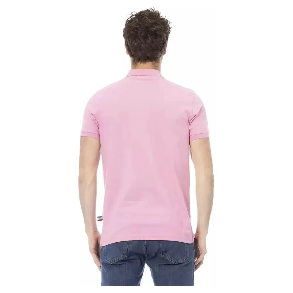 Baldinini Trend Pink Cotton Men Polo