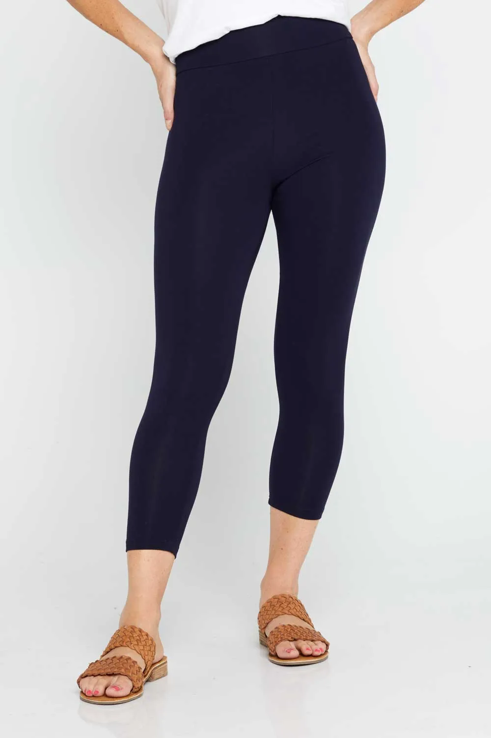 Bamboo 3/4 Leggings - Navy