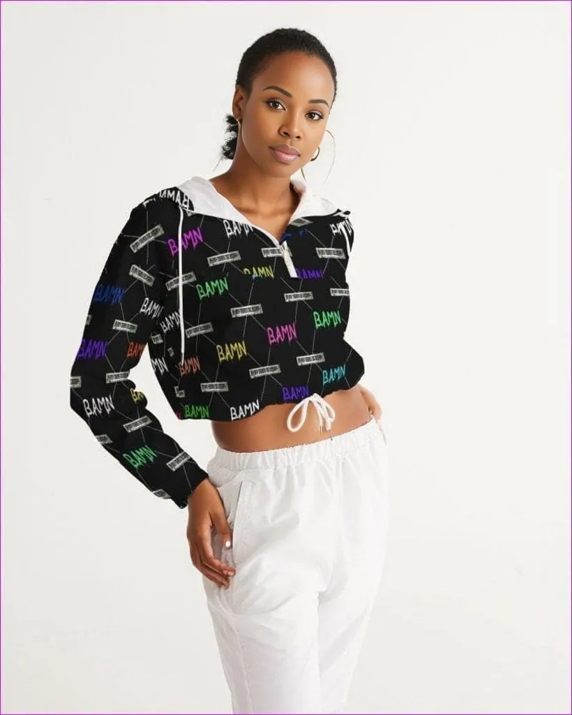 B.A.M.N in Color  Womens Cropped Windbreaker